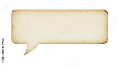 Retro Speech Bubble Message Parchment Dialog Talk Icon Illustration