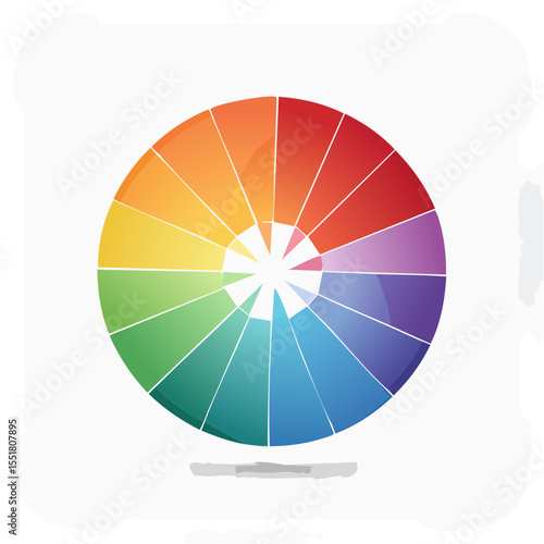 Color Wheel Spectrum - Radial Arrangement of Saturated Colors