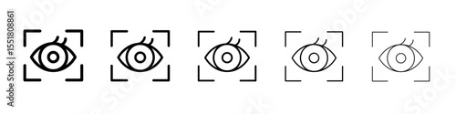 Eye scanner icon simple illustration logo art