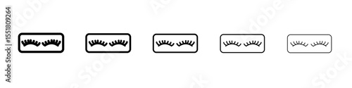 False eyelashes icon simple illustration logo art