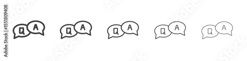 FAQ icon simple illustration logo art