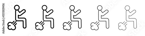 Farting icon simple illustration logo art