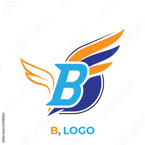 Letter B Logo Design on White Background