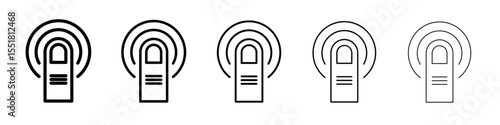 Finger confirms signature icon simple illustration logo art