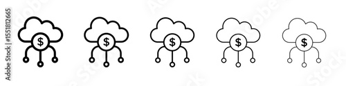 fintech industry icon simple illustration logo art