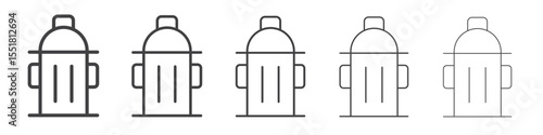 Fire hydrant icon simple illustration logo art