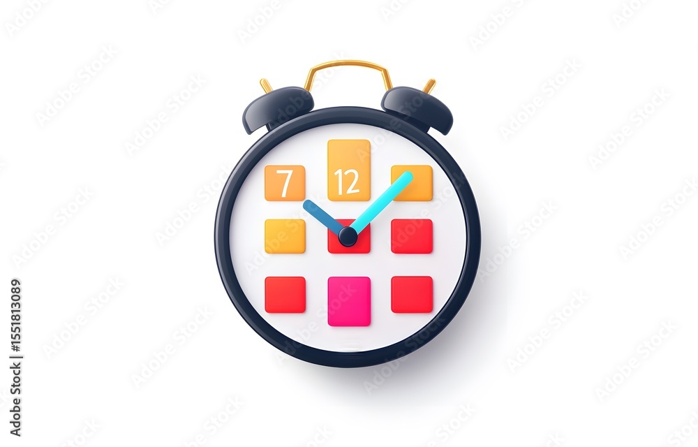 Obraz premium Time to buy clock icon on white square internet button with medical aid symbols