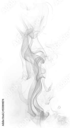 Abstract Smoke Design:  Swirling grey smoke plumes create an elegant and ethereal design, perfect for adding a touch of mystery or movement to your projects.