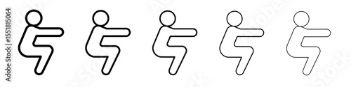 Fitness exercise icon simple illustration logo art