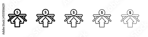 Food inflation icon simple illustration logo art