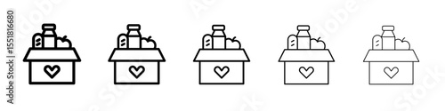 Food donation icon simple illustration logo art