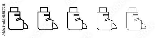 Foot splint icon simple illustration logo art