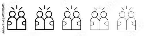 Friends icon simple illustration logo art