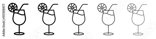Fruit juice icon simple illustration logo art