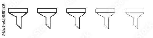 Funnel icon simple illustration logo art