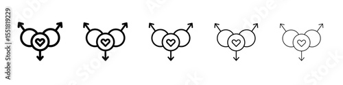 Gay icon simple illustration logo art