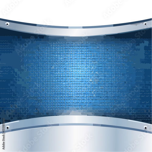 Abstract background with tiled pattern and metal accents