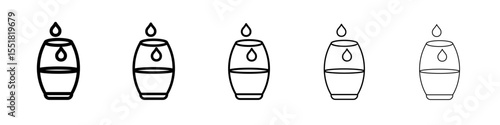 Glass of water icon simple illustration logo art