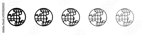 Globe icon simple illustration logo art