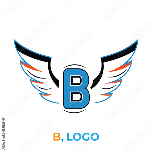 Letter B Logo Design on White Background