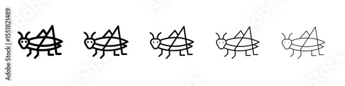 Grasshopper icon simple illustration logo art