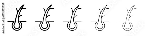 Hair Split Ends icon simple illustration logo art