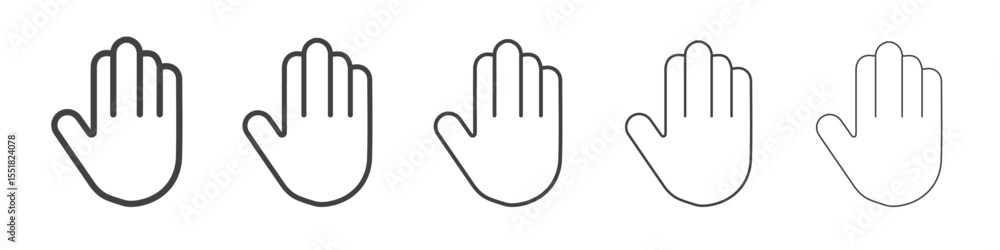 hand stop icon simple illustration logo art hand stop icon simple illustration logo art
