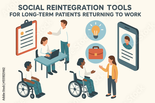 Collaborative tools for social reintegration of diverse long-term patients returning to work