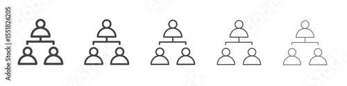 Hierarchical structure icon simple illustration logo art