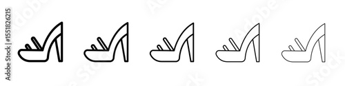 high heel shoes icon simple illustration logo art