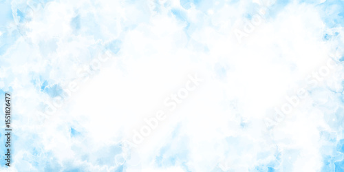 Abstract watercolor art background template. Blue white watercolor backdrop empty space for text, banner, presentation or product display graphic design