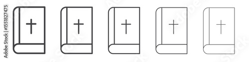 Holy bible icon simple illustration logo art