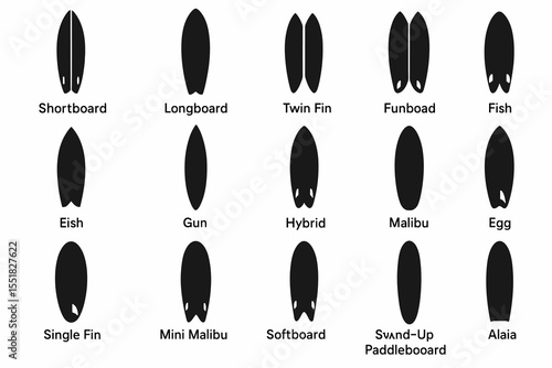 Types of surfboards: shortboard, longboard, twin fin, funboard, fish, and more