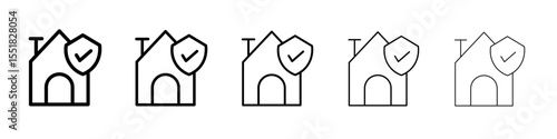 Home insurance icon simple illustration logo art