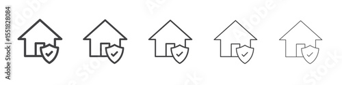 home insurance icon simple illustration logo art