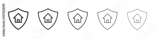 home insurance icon simple illustration logo art