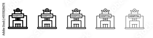 Hospital icon simple illustration logo art