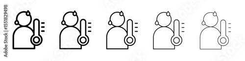 hot human icon simple illustration logo art
