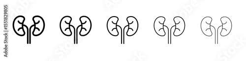 Human kidneys icon simple illustration logo art