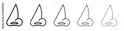 Human nose icon simple illustration logo art
