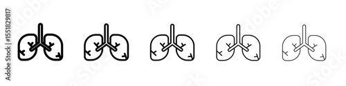 Human lungs icon simple illustration logo art