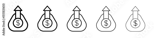Income icon simple illustration logo art