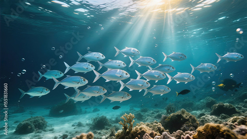 Fototapeta Naklejka Na Ścianę i Meble -  coral reef and fishes