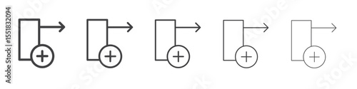 Insert column row icon simple illustration logo art