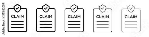 Insurance Claim icon simple illustration logo art