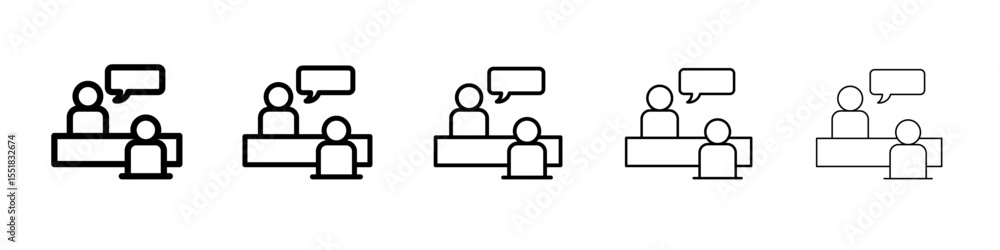 Job interview icon simple illustration logo art Job interview icon simple illustration logo art