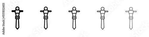jack hammer icon simple illustration logo art