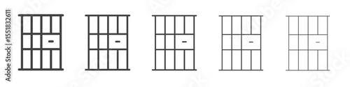 Jail door icon simple illustration logo art