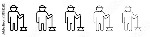 Janitor icon simple illustration logo art