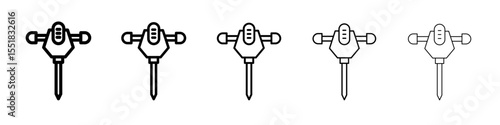 jack hammer icon simple illustration logo art